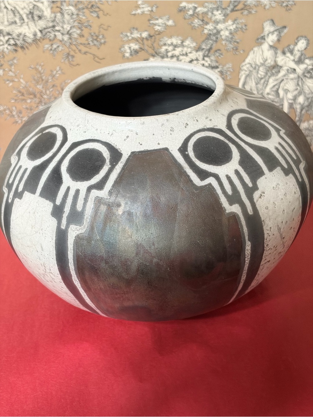 “Ancestor’s Ancient Memory” #52  Raku Pottery by Wm Dennis Coffman 1999